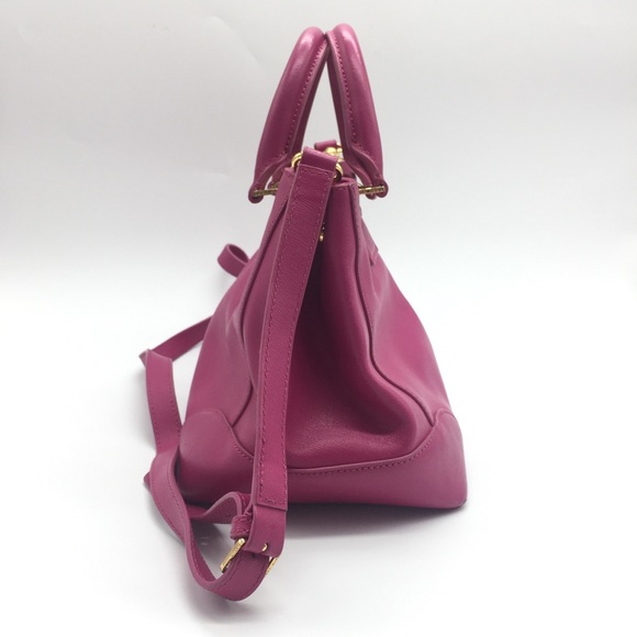 Tory Burch Fuschia Saffiano Leather Robinson Shoulder Crossbody Satchels Bag - Picture 3 of 13